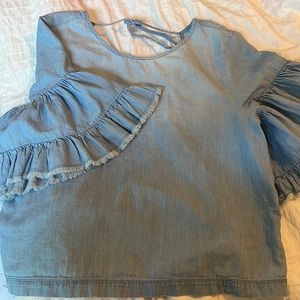 Melrose and Market chambray top size M